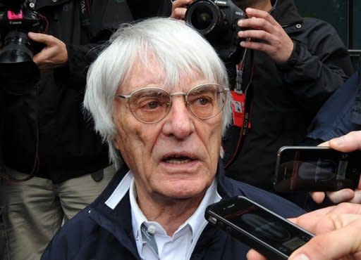 Formula One boss Bernie Ecclestone, pictured in April 2012, has offered to stump up Â£35 million ($54.5 million) to stage a grand prix around London's famous streets, the Times reported Thursday