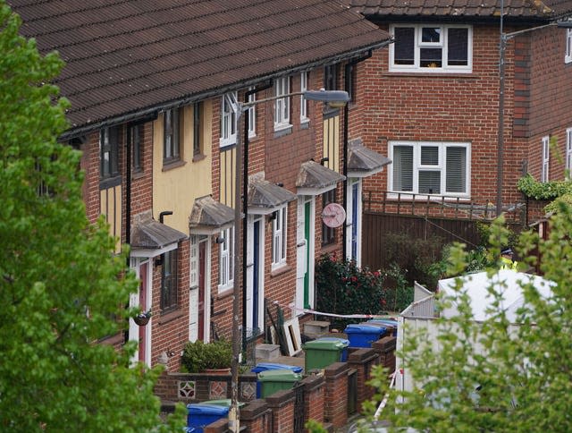 Police outside a house in Bermondsey, south-east London