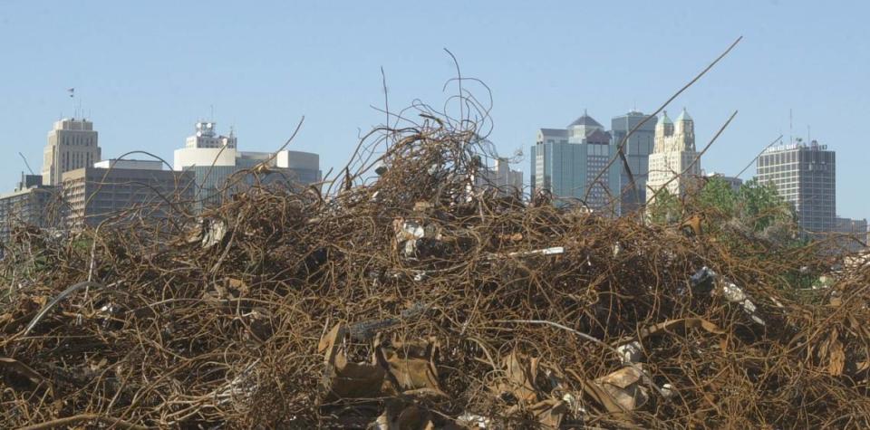 In 2001, reinforcing bars and other building materials were still piled south of Berkley Riverfront Park more than a decade after being dumped there.