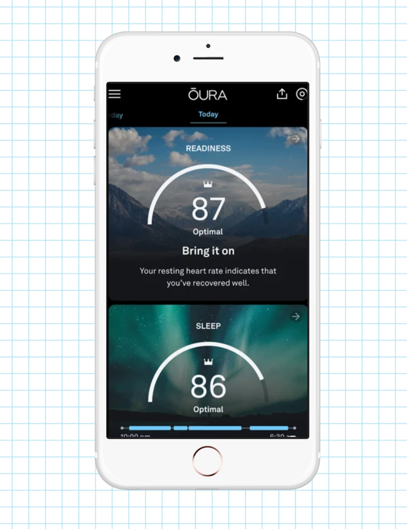 oura sleep tracking app on iphone