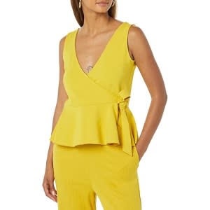 yellow peplum top