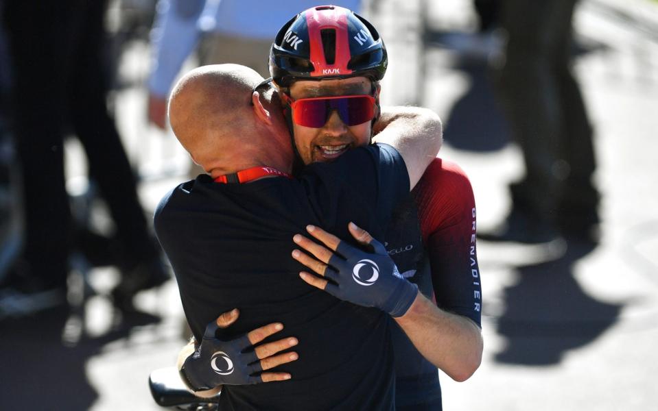 Sir Dave Brailsford and Dylan van Baarle - GETTY IMAGES