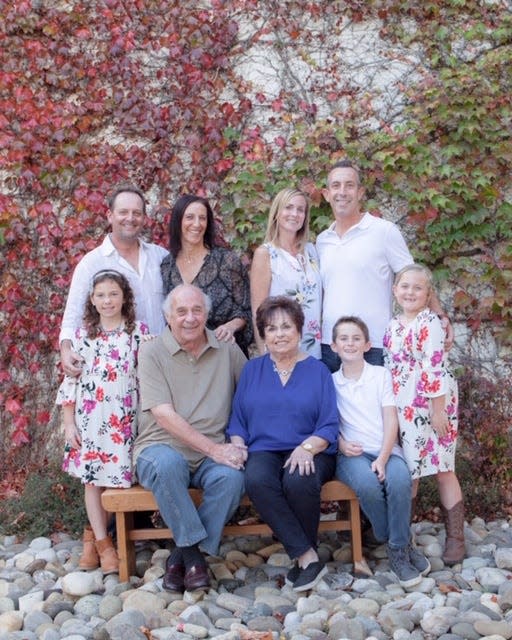 Sid Sicoff, who died of COVID-19, posed in November 2018 for a family photo during a celebration of the 50th anniversary of his marriage to his wife, Janet. Shown here, from top left to right, are: Mike Hayek, Julie Hayek, Christine Sicoff and Brad Sicoff.
Bottom left to right: Nola Hayek, Sid Sicoff, Janet Sicoff, Brodie Sicoff and Aubrey Sicoff.