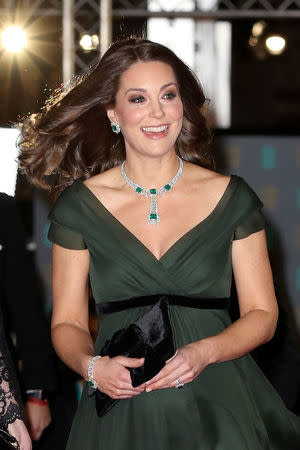 Catherine, Duchess of Cambridge attends the British Academy Film Awards (BAFTA) at the Royal Albert Hall in London, Britain February 18, 2018. REUTERS/Chris Jackson/Pool