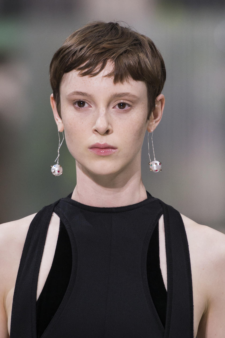 <p><i>Mini drop earrings from the SS18 Valentino collection. (Photo: ImaxTree) </i></p>