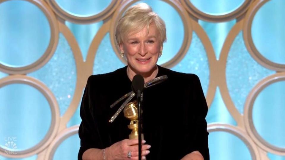 Glenn Close at the Golden Globes