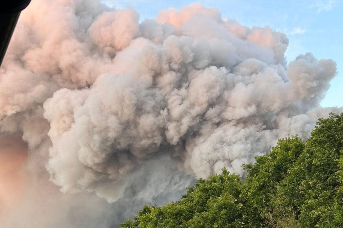 Smoke billows above Renfrewshire <i>(Image: Supplied)</i>