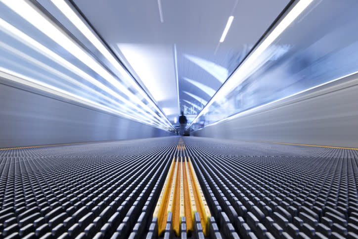 an airport walkway