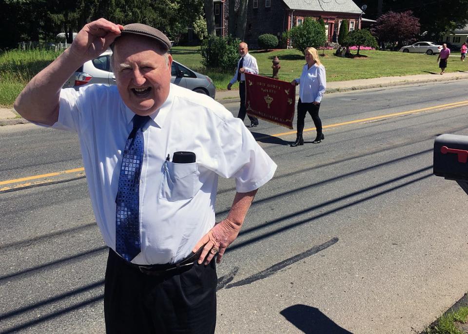 Taunton city councilman Donald Cleary, as did some other councilors, participates in a Holy Ghost Feast procession in East Taunton in this undated photo. Cleary died on Sunday, Aug. 27, 2023, at the age of 79.