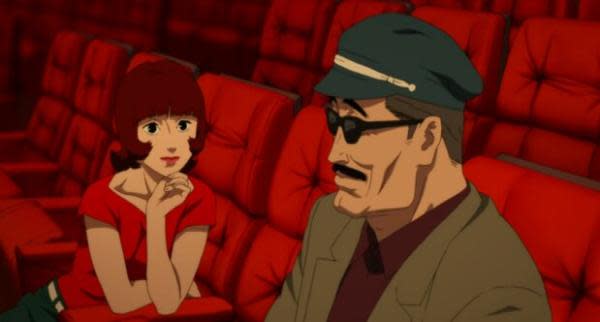 Paprika y el detective Konakawa en una escena de Paprika, de 2006 (Imagen: Reading at Recess)