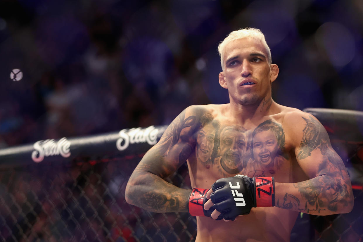 Charles Oliveira has won 11 consecutive UFC fights and will be fighting to reclaim the UFC lightweight belt at UFC 280. (Christian Petersen/Getty Images)