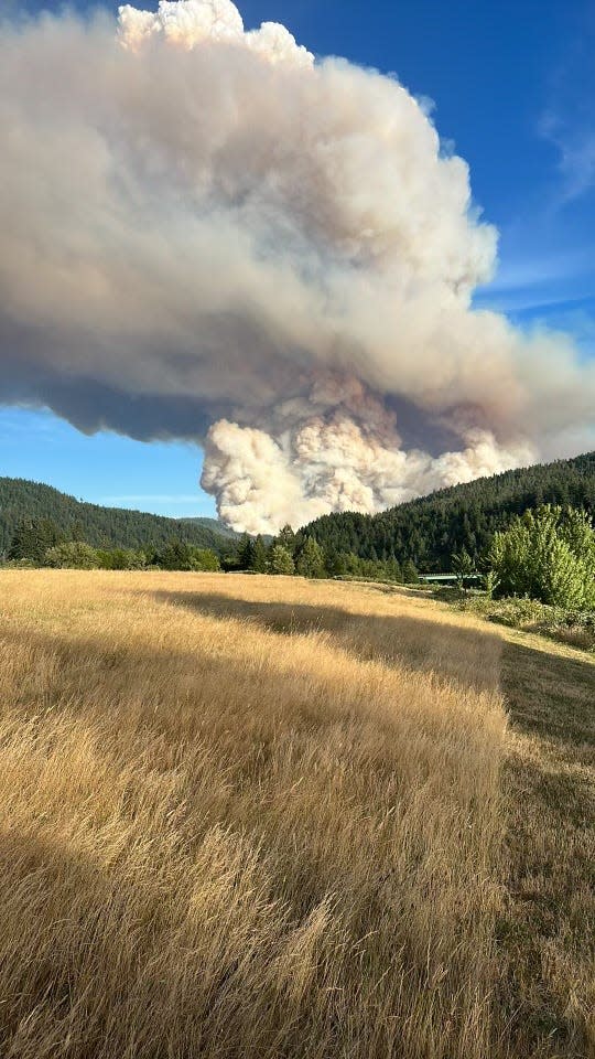 A new wildfire has ignited in southwest Oregon, south of the small town of Agness near the community of Oak Flat near the Illinois River. It's inland from Gold Beach.