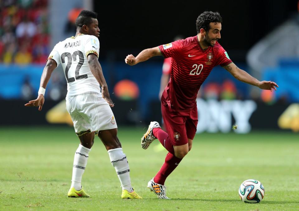 Ruben Amorim (right) won 14 caps for his native Portugal (Getty Images)