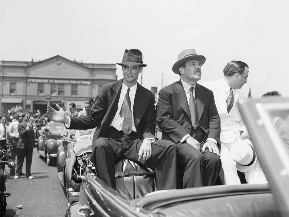 Howard Hughes during a parade in New York to honor the record he’d just broken in 1938.