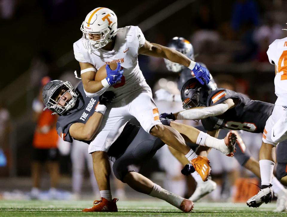 Skyridge and Timpview play at Skyridge in Lehi on Friday, Aug. 11, 2023. Skyridge won 26-14. | Scott G Winterton, Deseret News