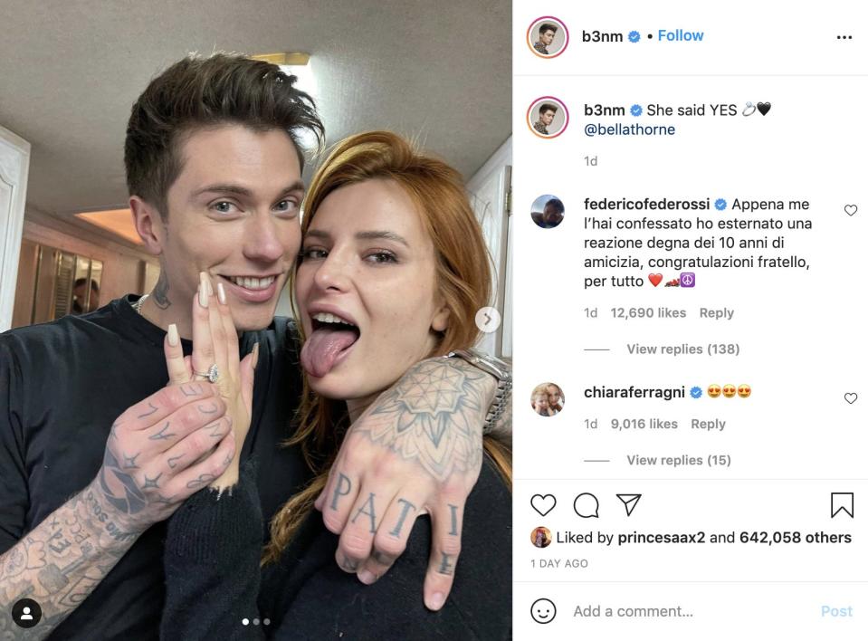 bella thorne engagement ring