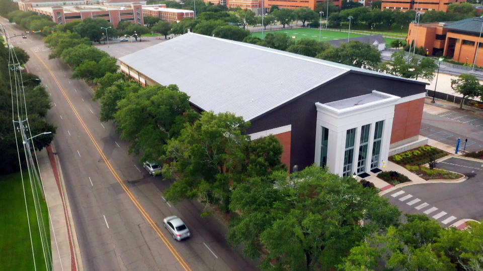 Image: women's volleyball facility at the University of Southern Mississippi (NBC News)