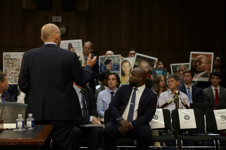 Boeing CEO Dave Calhoun apologized to loved ones of passengers killed in crashes of Boeing jets during an appearance on Capitol Hill (SAMUEL CORUM)