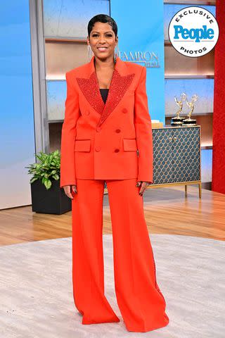 <p>Jeff Neira/ABC</p> Tamron Hall on the set of her nationally syndicated daytime talk show