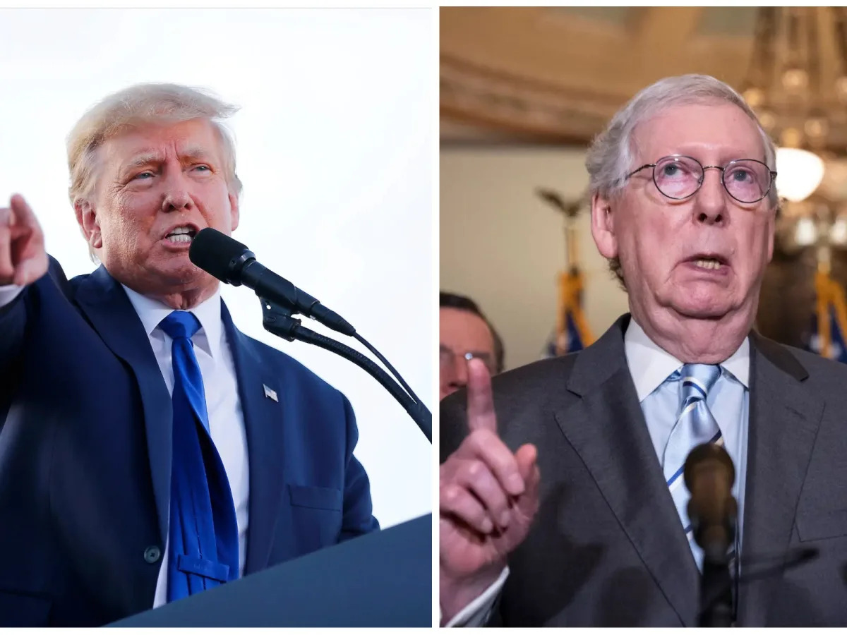 Donald Trump launched a furious attack on 'broken down hack' Mitch McConnell and..