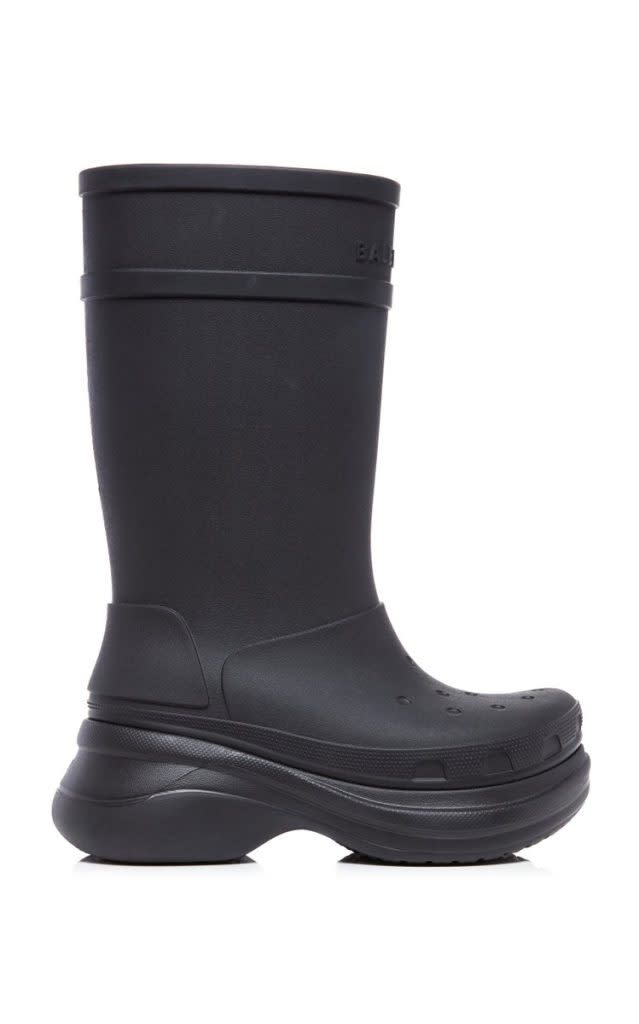 Balenciaga x Crocs’ rubber boots. - Credit: Courtesy of MyTheresa.com