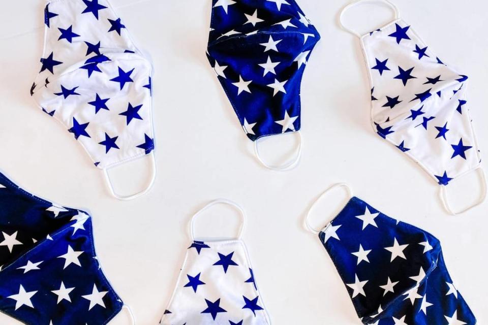 You can find these patriotic masks in person at Julie’s Boutique locations or online.