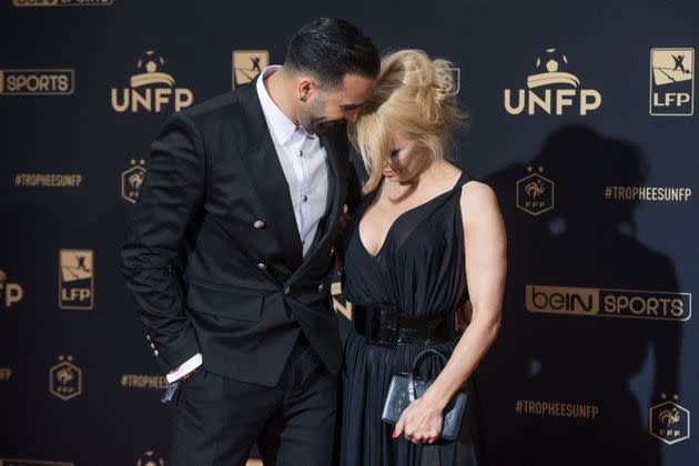 Adil Rami et Pamela Anderson