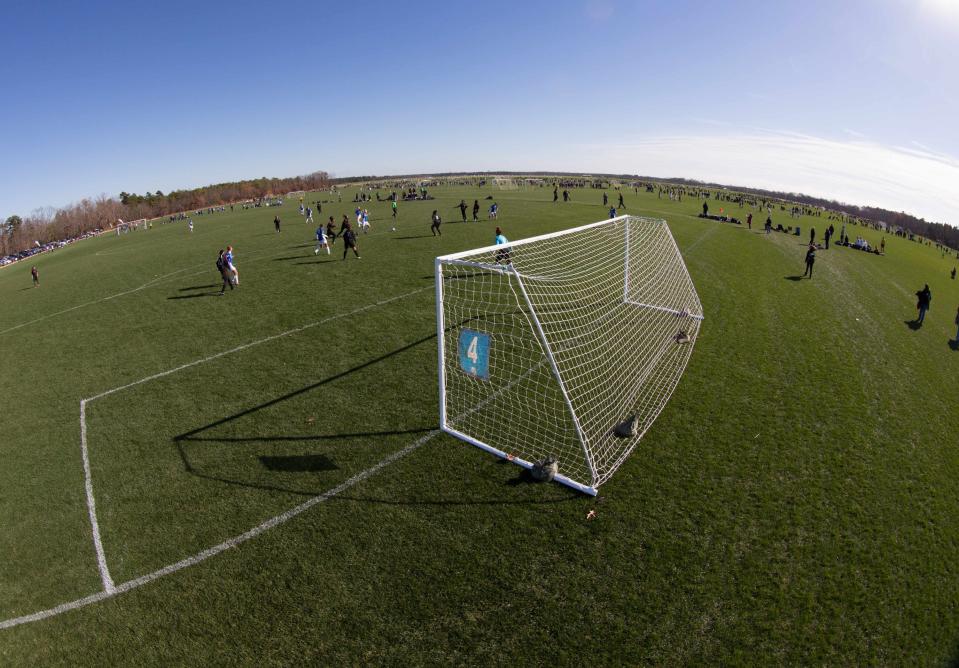 Many thousands of youth soccer players get together on fields such as this one in Hammonton, N.J., every weekend.