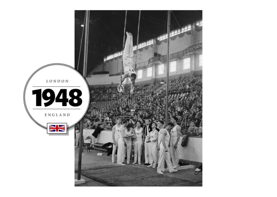 L'équipe masculine britannique avait le drapeau britannique sur le torse lors des JO de Londres en 1948, tout comme l'équipe féminine 20 ans plus tôt.