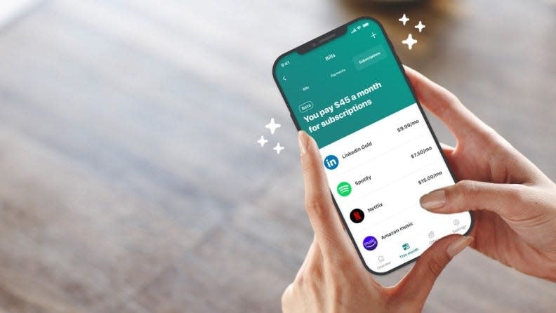 The Mint app can help with budgeting and saving money.