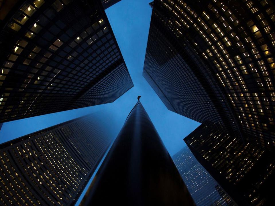 FILE PHOTO: Buildings are seen in the financial district in Toronto
