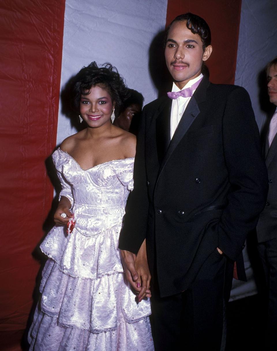 <p>Singer Janet Jackson <a href="http://www.etonline.com/news/202631_janet_jackson_ex_husband_james_debarge_claims_the_two_have_a_secret_daughter_together" rel="nofollow noopener" target="_blank" data-ylk="slk:eloped;elm:context_link;itc:0;sec:content-canvas" class="link ">eloped</a> with childhood friend and R&B singer James DeBarge in 1984, but the marriage was annulled in 1985. Since they parted ways, DeBarge has claimed that he and Jackson have a secret daughter together. </p>