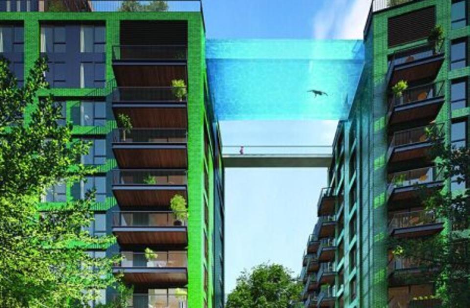 La primera piscina aérea transparente del mundo