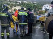 Aftermath of a landslide on the Italian holiday island of Ischia