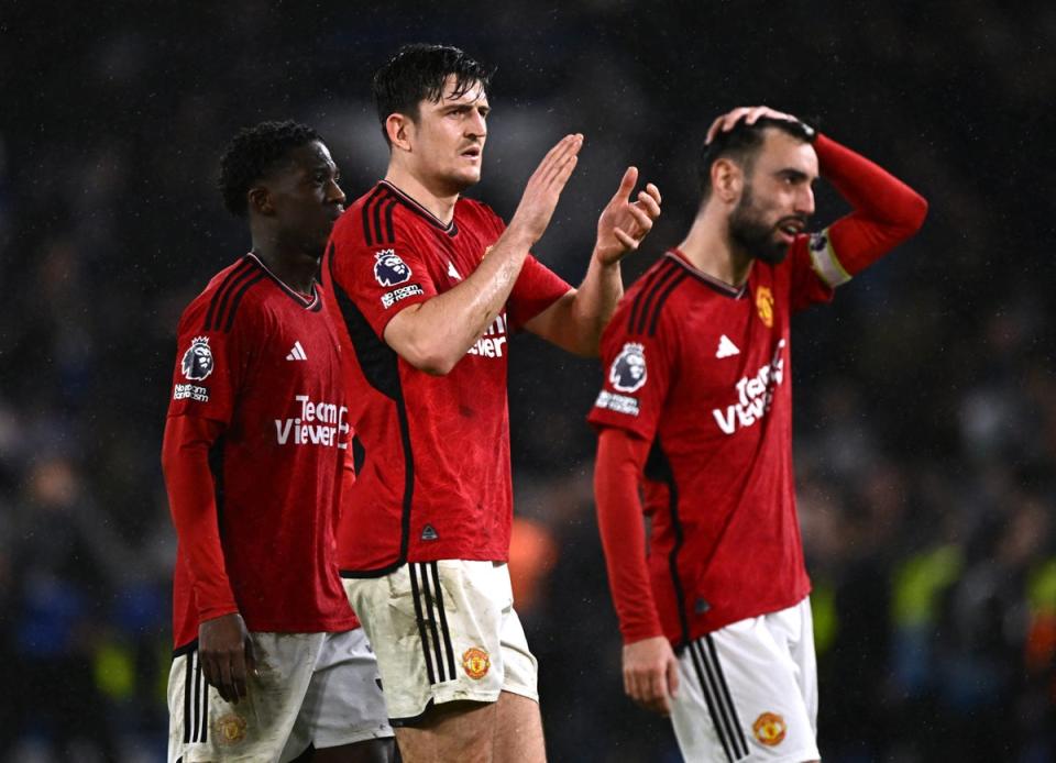 Manchester United conceded two late goals to lose 4-3 to Chelsea at Stamford Bridge (REUTERS)