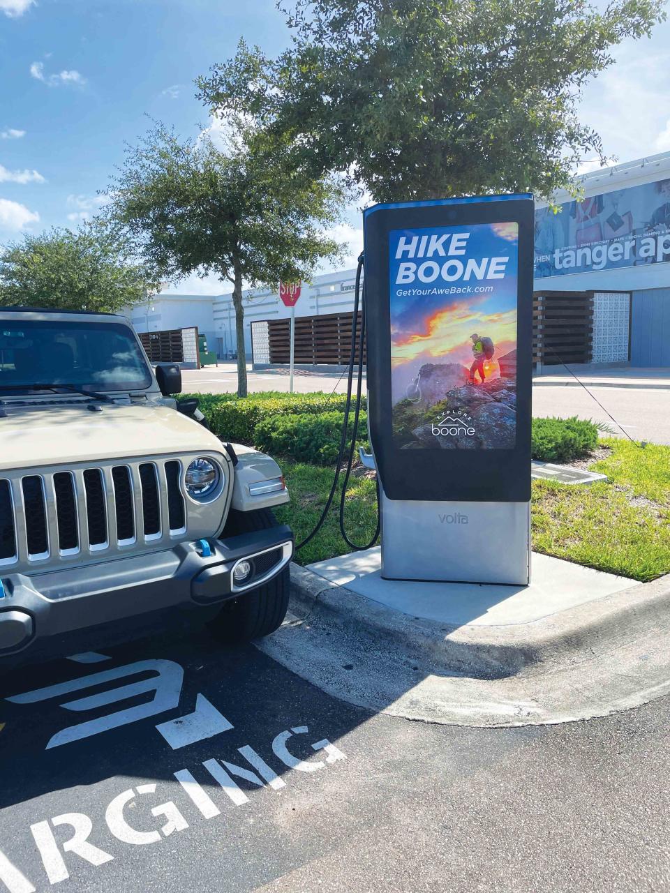 EV Charger in Parking Lot