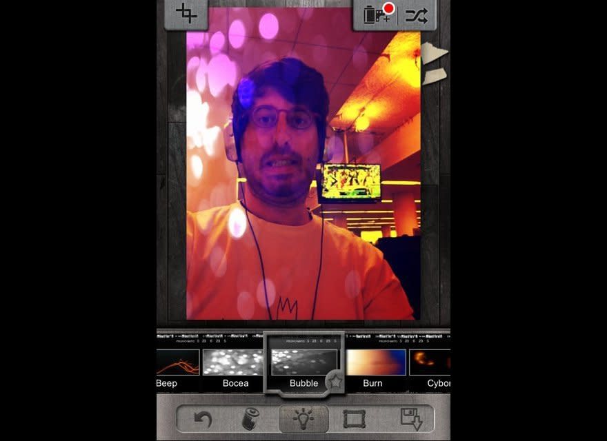 Pixlr-o-Matic is your standard phone camera, plus a whole lot (A WHOLE LOT) of really nice filters and after-effects for your pictures. In addition to 25 Instagram-like filters that can be added after the picture is taken, Pixlr-o-Matic adds 30 free light effects that integrate with your photo, as well as a large selection of borders. If you upgrade to Pixlr-o-Matic PRO for $0.99, you can add dozens more filters and effects, and perhaps learn how to pronounce "Pixlr-o-matic" (my best guess: pix-lur-o-MAT-ic).     BONUS: Pixlr-o-Matic also comes with a desktop app, which you can <a href="http://pixlr.com/o-matic/" target="_hplink">try out right here</a>. Go on, make funny faces at your webcam at work!    Pixlr-o-matic is <a href="http://itunes.apple.com/us/app/pixlr-o-matic/id450263811?mt=8" target="_hplink">free in the iTunes App Store</a> and <a href="https://play.google.com/store/apps/details?id=pixlr.OMatic&hl=en" target="_hplink">in the Google Play Store</a>.