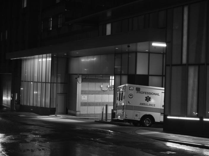 An ambulance entrance at Boston Children’s Hospital in Boston on April 26, 2021. (Annie Flanagan/The New York Times)