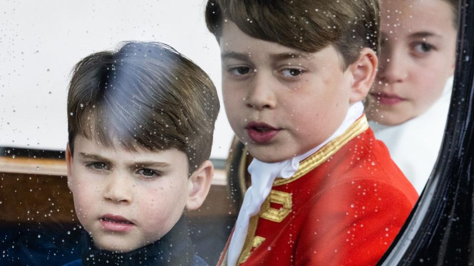 Prince Louis, Prince George and Princess Charlotte travelled by carriage