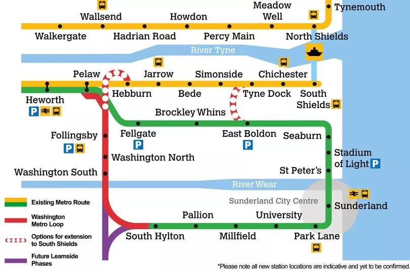 How a Washington Loop of the Tyne and Wear Metro could look