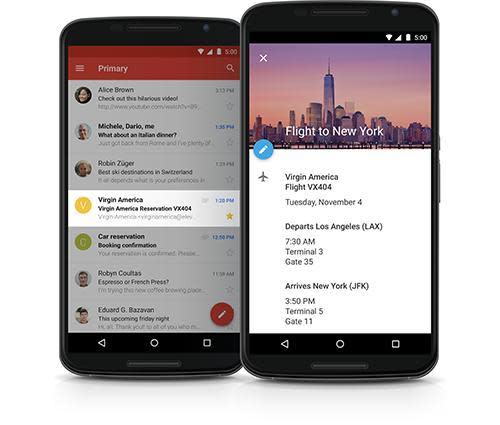 Smartphones with Google Calendar app