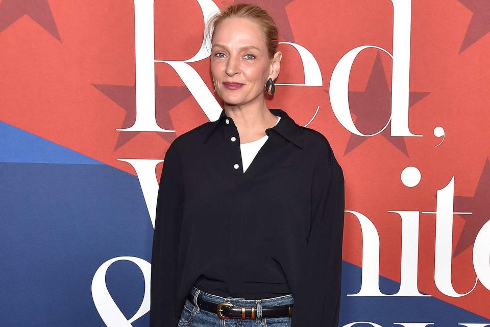 <p>Gregg Deguire/January Images/Shutterstock </p> Uma Thurman attends the "Red, White & Royal Blue" fan screening in Los Angeles