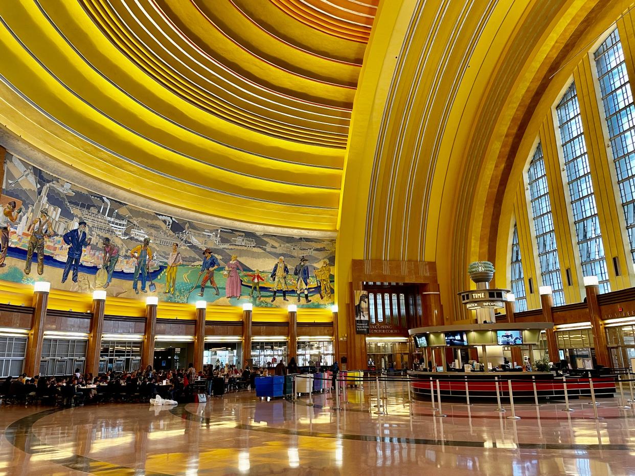 The magnificent art deco interior of the Cincinnati Museum Center, the former Union Terminal train station, makes the building itself worth visiting.