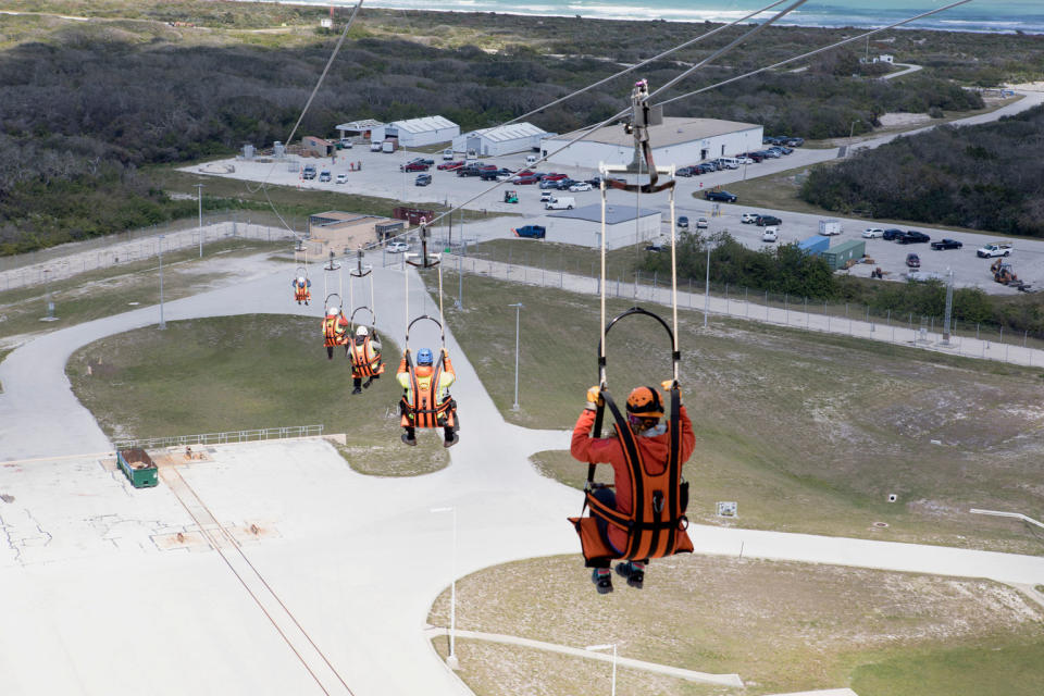 Zip Line to Safety: ULA Installs Launchpad Escape System for Astronauts