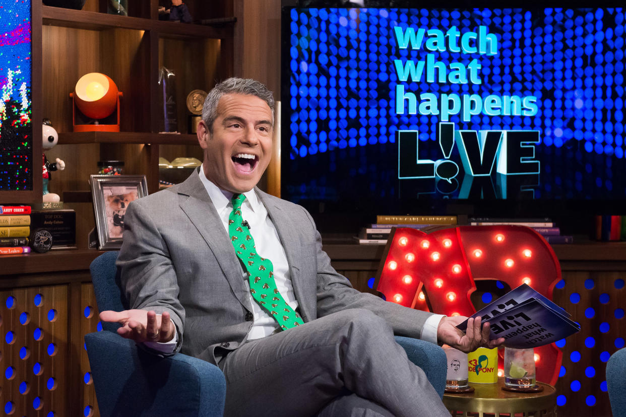 WATCH WHAT HAPPENS LIVE -- Pictured: Andy Cohen -- (Photo by: Charles Sykes/Bravo/NBCU Photo Bank/NBCUniversal via Getty Images)