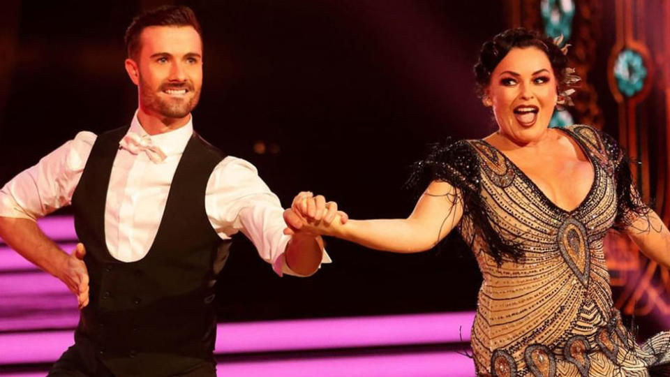 Schapelle Corby and her partner Shae Mountain dance the jive on Dancing with the Stars on Channel 7.