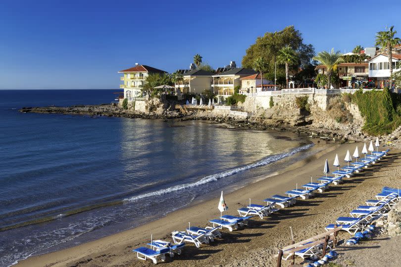 Beautiful beach in the centre of Side, Turkey