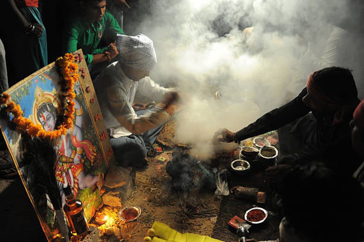 File Tantrik or Voodoo performers participate in rituals at a crematorium on the outskirts of Ahmedabad in 2011 (AFP via Getty Images)