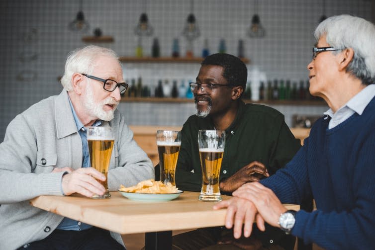 <span class="caption">Even beer counts.</span> <span class="attribution"><a class="link " href="https://www.shutterstock.com/image-photo/group-multiethnic-senior-friends-drinking-beer-754624087?src=194dd965-b8b8-4725-b944-8d15c60eb5ab-1-1&studio=1" rel="nofollow noopener" target="_blank" data-ylk="slk:LightField Studios/Shutterstock;elm:context_link;itc:0;sec:content-canvas">LightField Studios/Shutterstock</a></span>