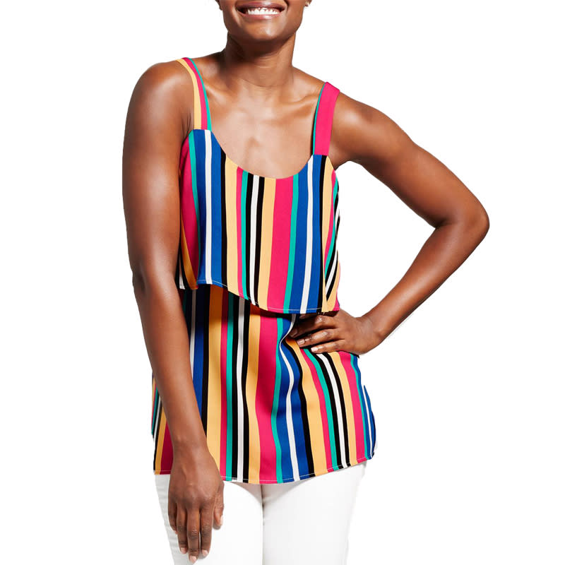 <p><a rel="nofollow noopener" href="http://rstyle.me/n/cnutjcjduw" target="_blank" data-ylk="slk:August Moon Multi Striped Woven Tank;elm:context_link;itc:0;sec:content-canvas" class="link ">August Moon Multi Striped Woven Tank</a>, $30</p>